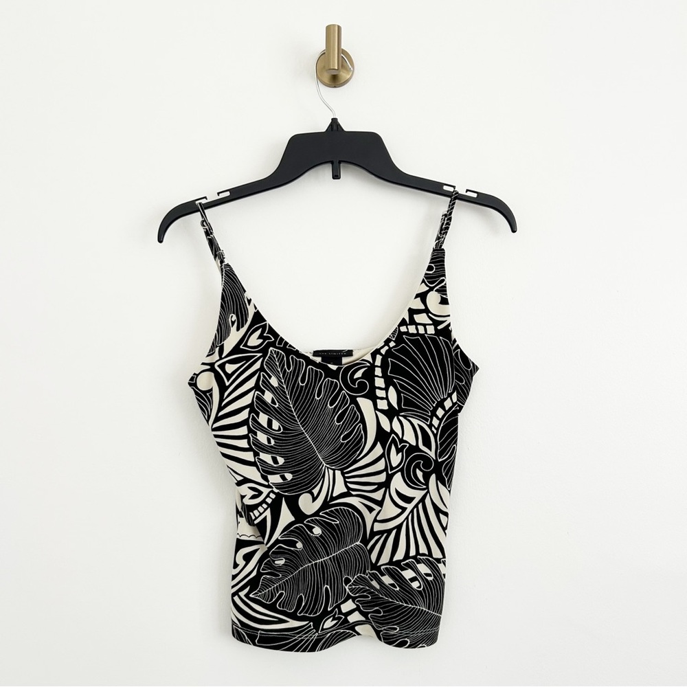 Vintage Y2K The Limited Jersey Knit Tropical Palm Leaf Print Cami Top Size Small